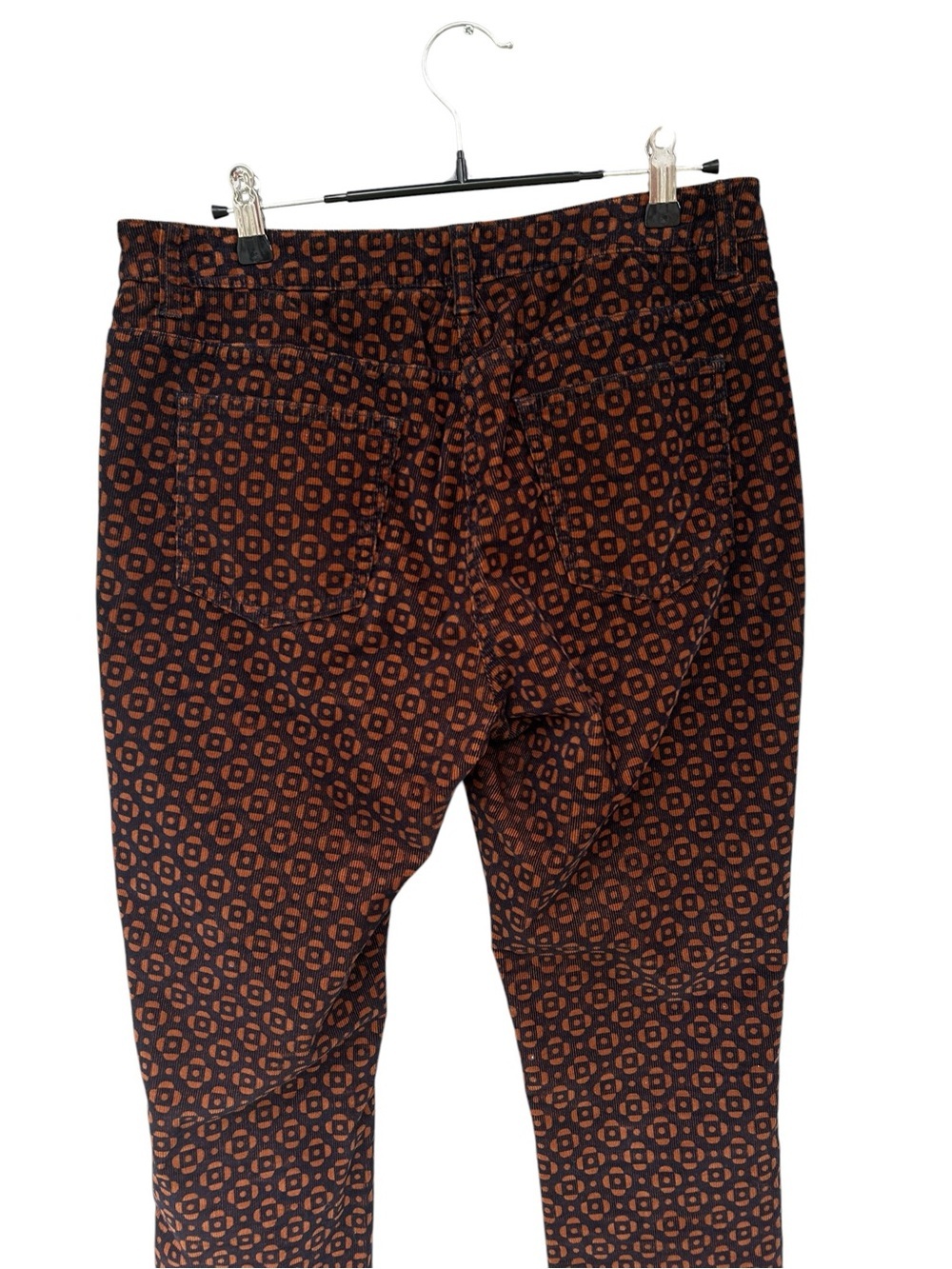 Boden Corduroy Slim Crop Patterned Pants in Brown and Black - Size Women’s 8 - Picture 6 of 11